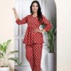 Women's Elegant Pure Cotton Frock Set with Pants - Image 5