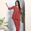 Women's Elegant Pure Cotton Frock Set with Pants - Image 14